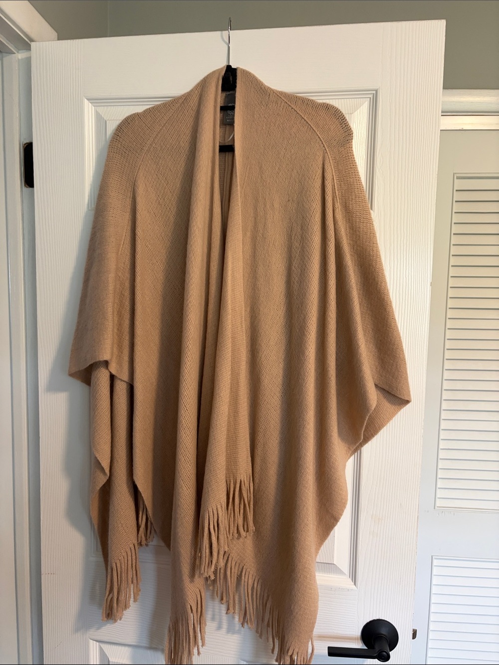 Vince Camuto Fringe Open-Front Poncho Wrap